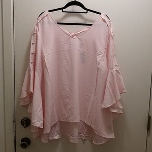 Pink blouse w/ bow back